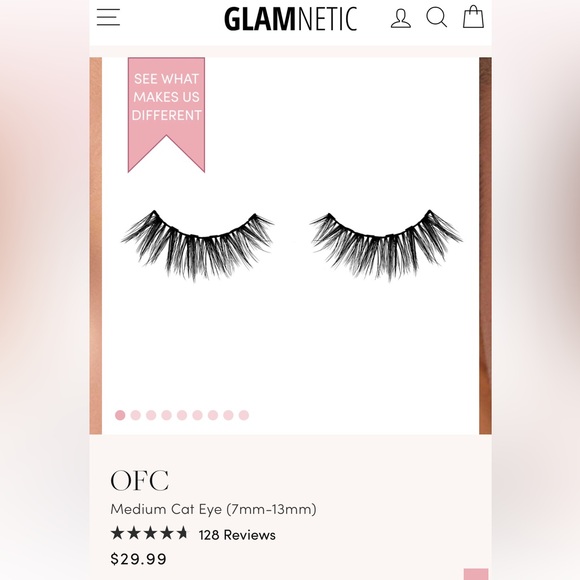 Brand New Glamnetic OFC Medium Cat Eye False Eyelashes - Picture 2 of 5